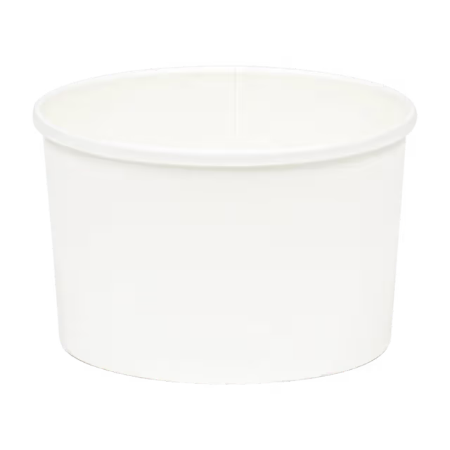 Inno-Pak Paper Food Container Squat White 16 oz. 197638218 - 500/Case