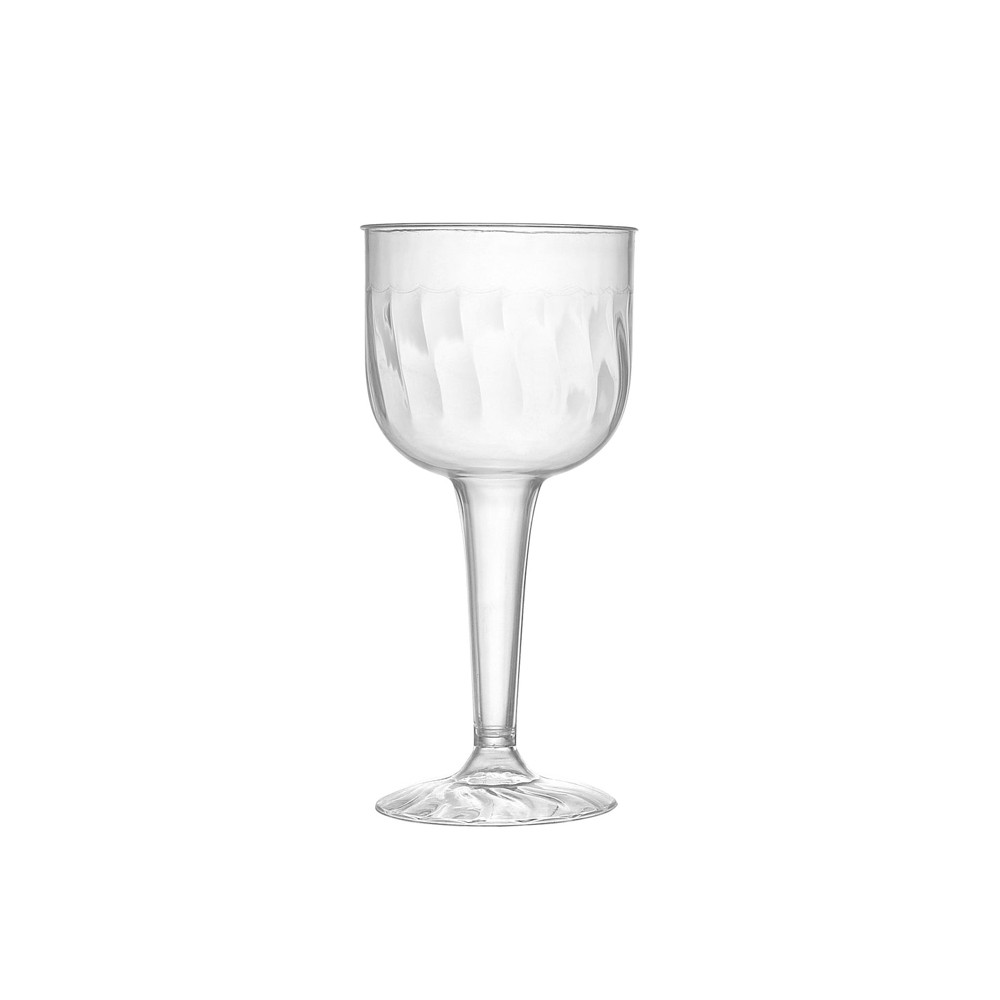Fineline Clear Plastic 1 Piece 8 oz. Wine Goblet 2209 - 96/Case