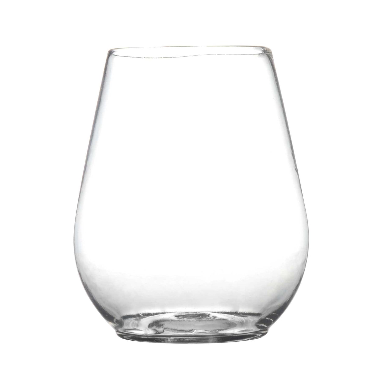 Fineline Renaissance Stemless Clear Plastic Wine Sampler Goblet 4 oz. 2704-CL - 8/Pack