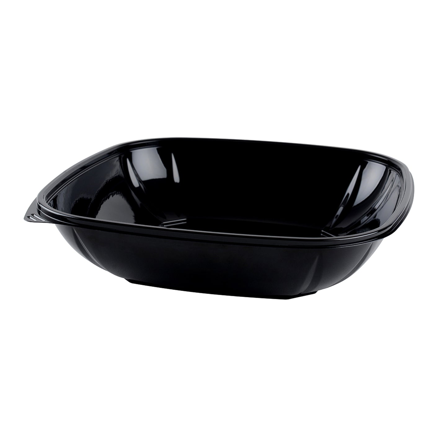 Fineline Square PET Bowl XL Black 80 oz. 15080L-BK - 50/Case