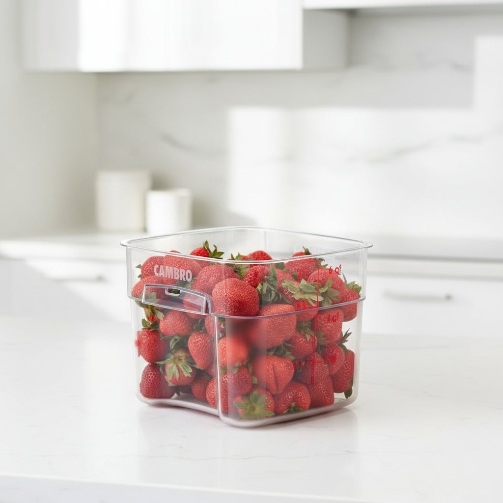 Cambro Clear Square Fresh Pro Food Storage Container 6 Qt. 6SFSPROCW135