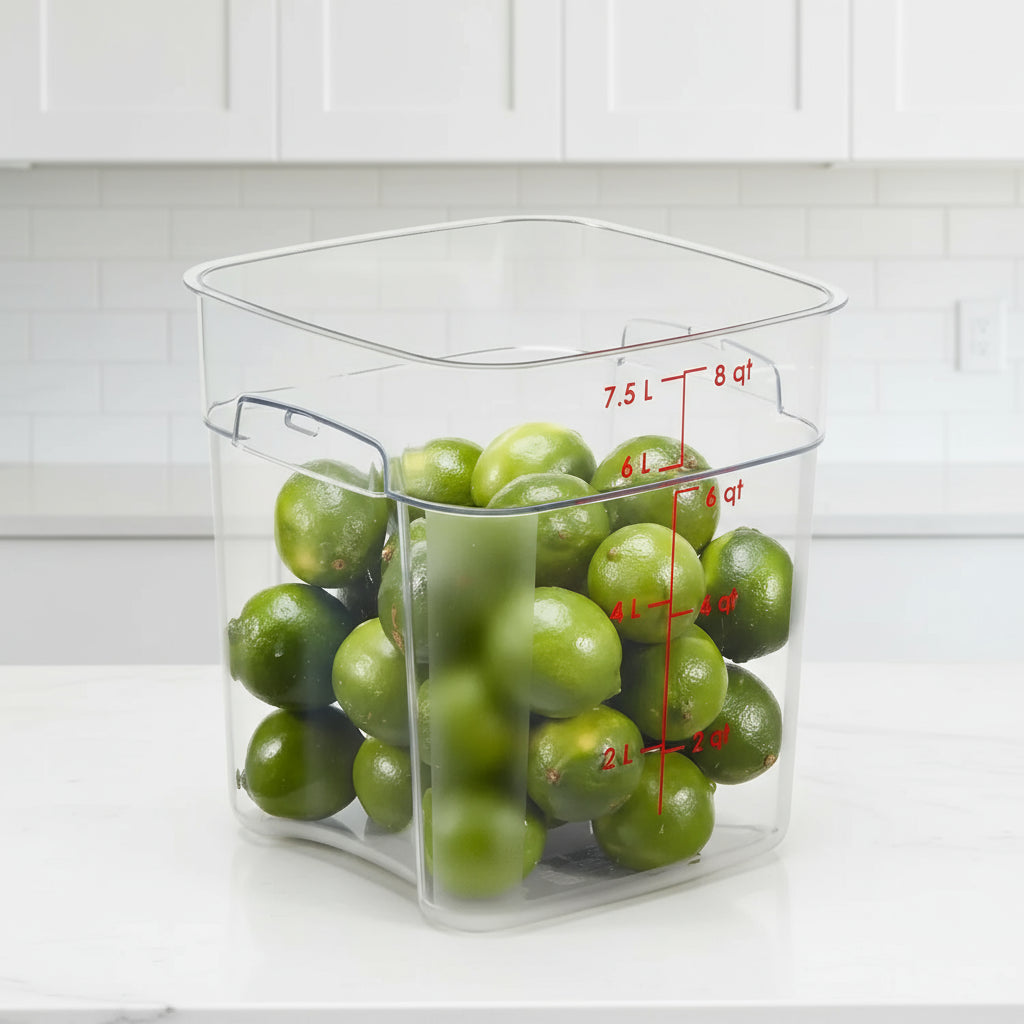 Cambro Clear Square Fresh Pro Food Storage Container 8 Qt. 8SFSPROCW135