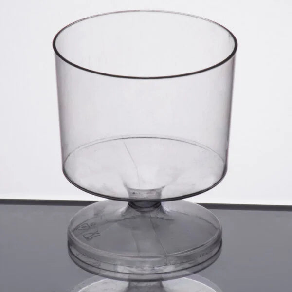 Clear Plastic 1-Piece Wine Glass 2 oz. - 240/Case