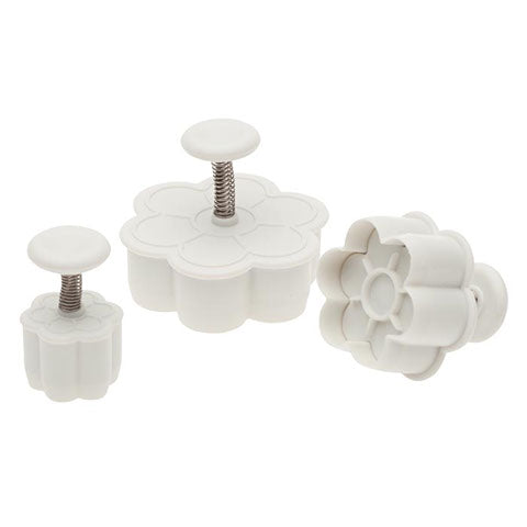 Ateco 3-Piece 6-Petal Flower Plunger Cutter Set 1957
