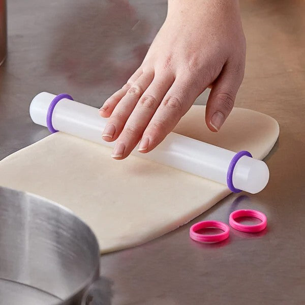 Ateco Plastic Rolling Pin w/ Rings 8.75” 7512
