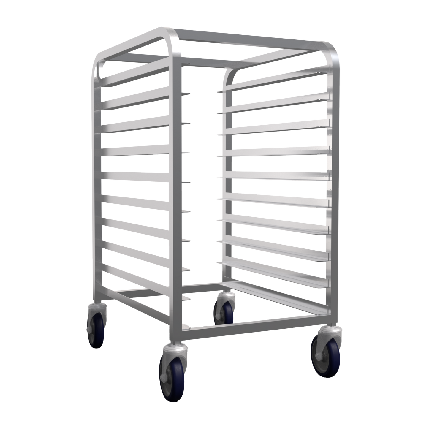 Winholt AL-1810-H Half-Height Mobile Aluminum Sheet Pan Rack - 10 Pan (18" x 26") Capacity