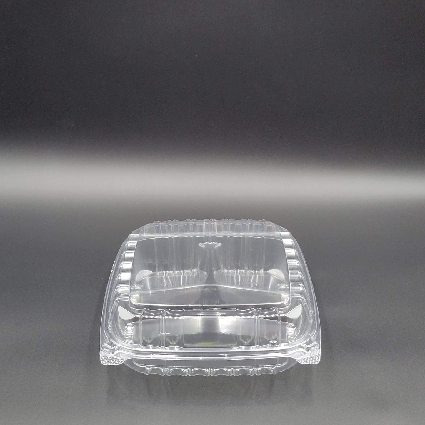 Dart Mfg. Clear Hinged 3 Compartment Container 9" x 9" C95PST3 - 100/Pack