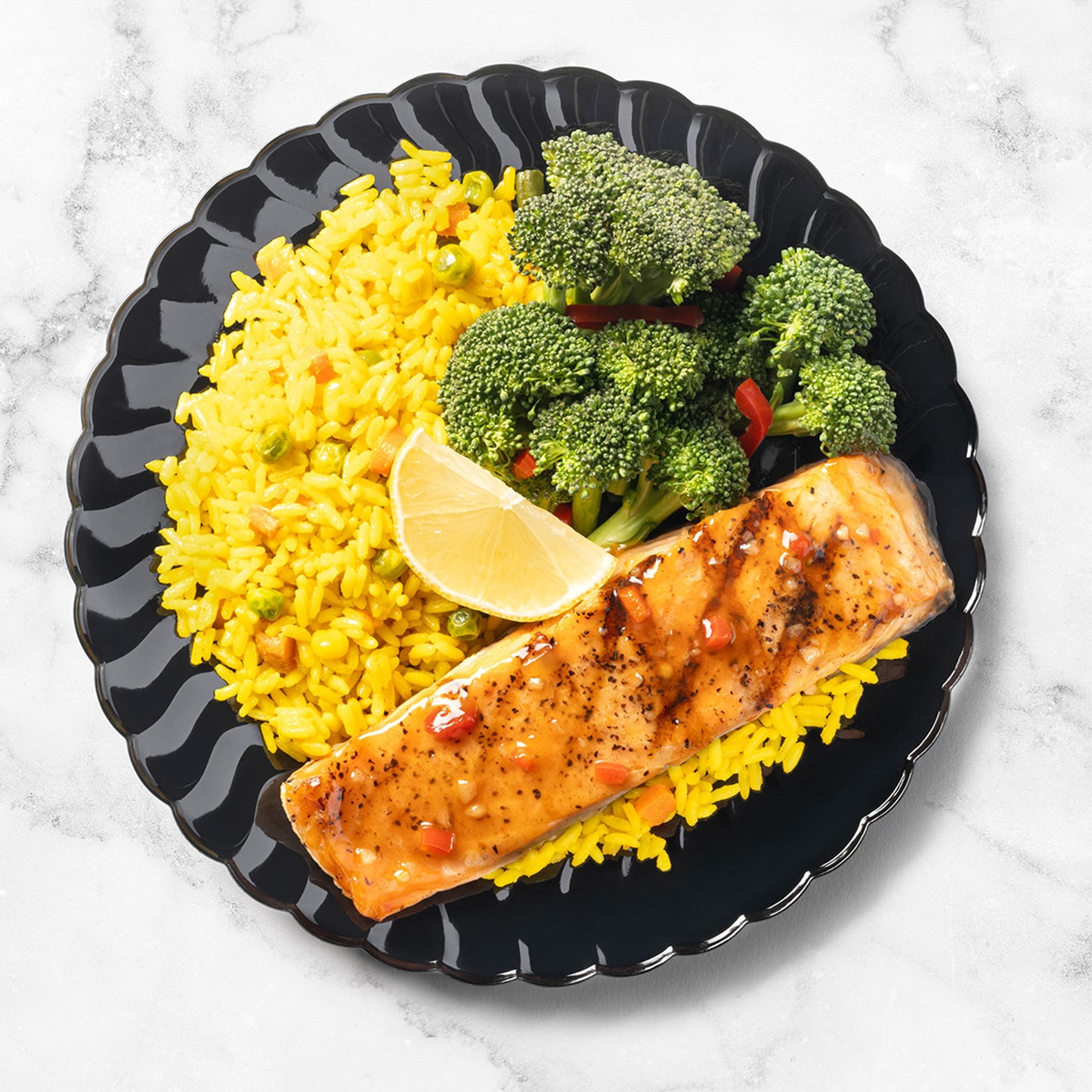 Fineline Flairware Plastic Plate Black 9" 209-BK - 180/Case