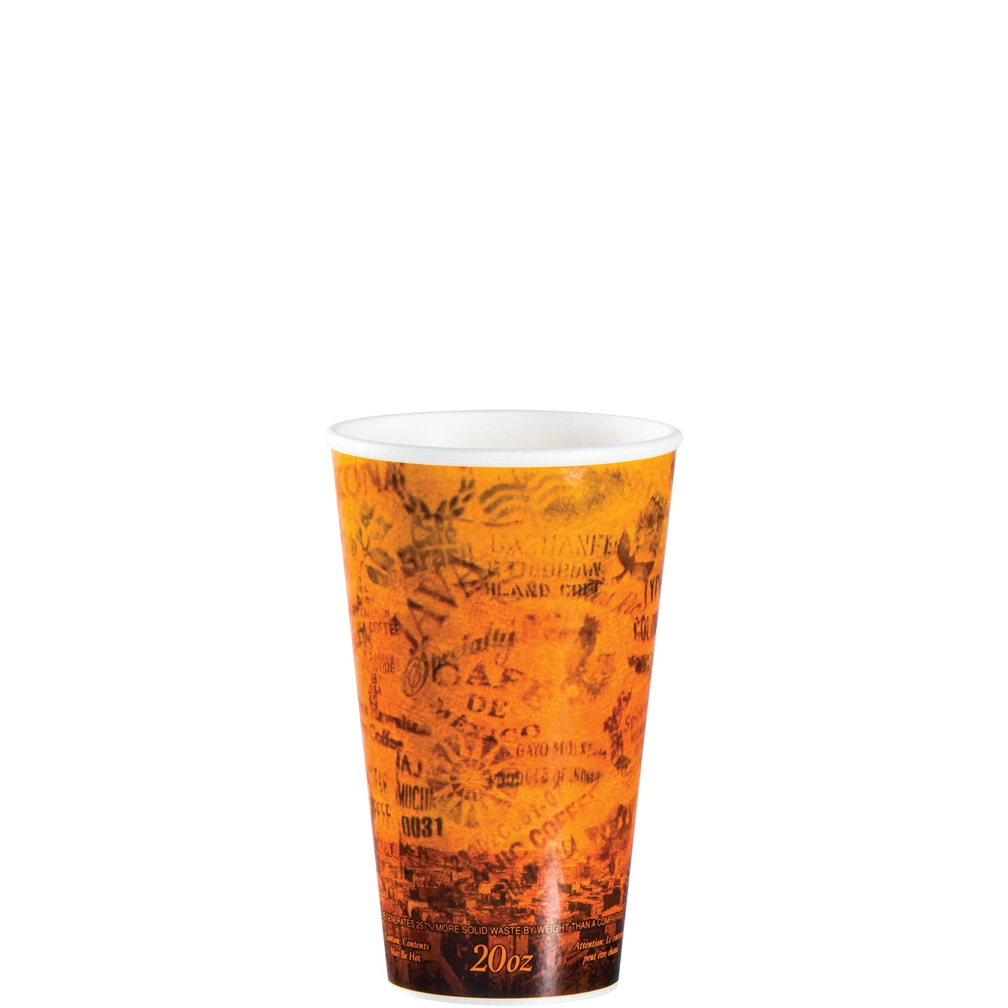 Dart Mfg. Paper Wrapped Foam Cup "Escape" Print 20 oz. 20U16ESC - 500/Case