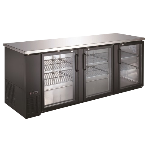 Falcon Two-Section Side Mount Reach In Back Bar Refrigerator 73" Wide