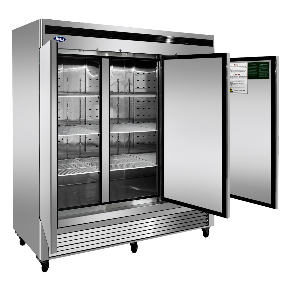 Atosa Three-Section Bottom Mount Reach In Refrigerator 81-9/10" W
