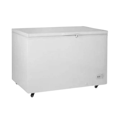 Falcon Solid Top Chest Freezer With White Coat & Steel Exterior 44" Wide
