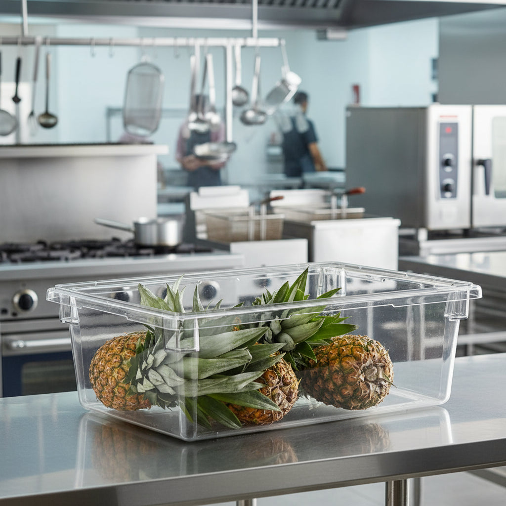 Cambro Camwear® Food Storage Box Clear 18" x 26" x 9" D 18269CW135