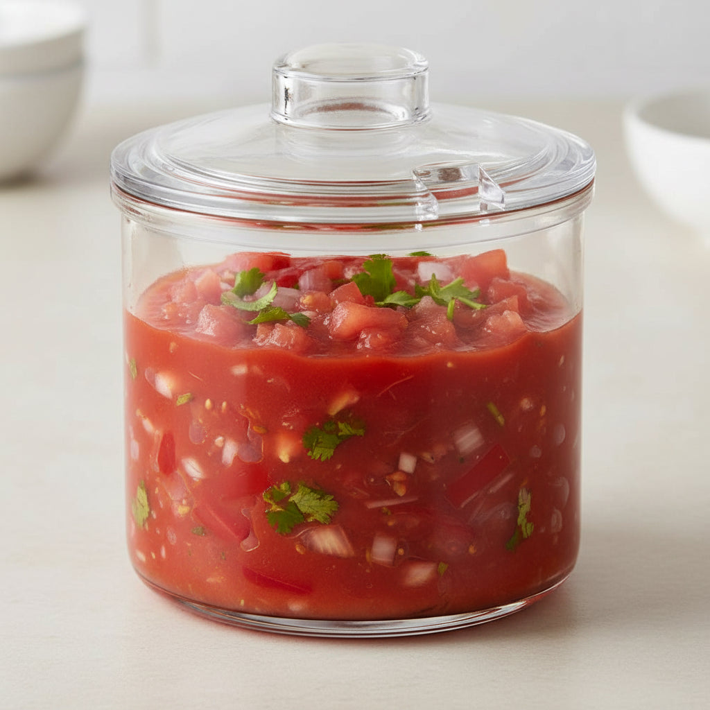 Choice Plastic Condiment Jar with Lid 7 oz.