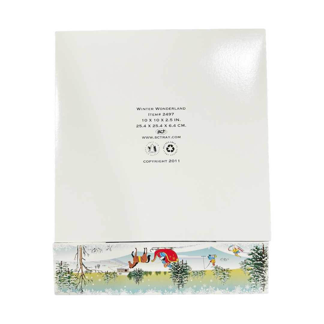 Southern Champion Tray 2497 Winter Wonderland Window Bakery Box, 10" x 10" x 2.5"