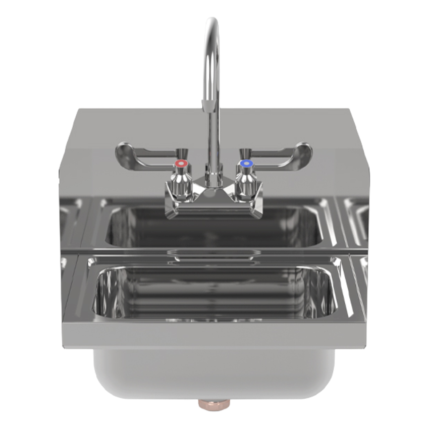 Atosa Wall Mounted Hand Sink With Backsplash 15"W