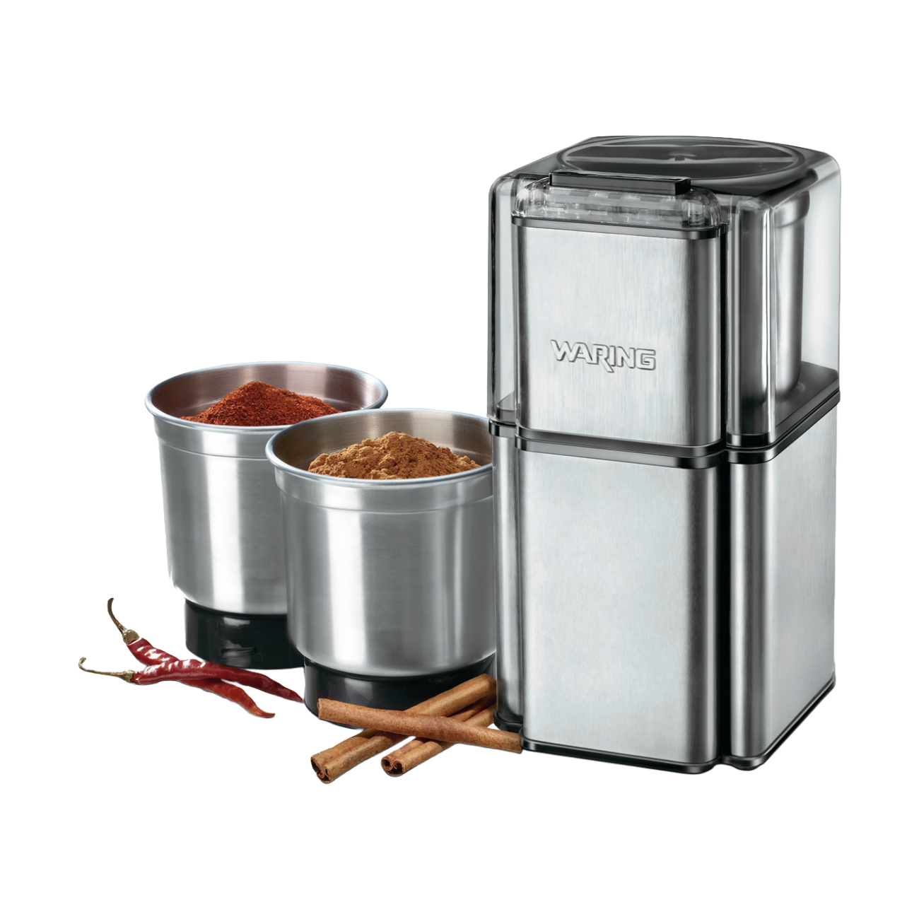 Waring WSG30 Commercial Electric Spice Grinder with (3) Grinding Bowls - 1 Cup Capacity, 175W, 120V, NSF