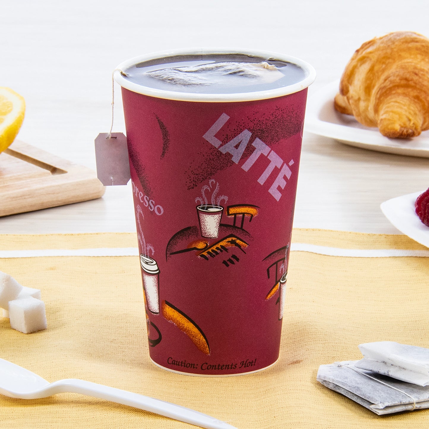 Solo Paper Hot Cup "Bistro" Print 16 oz. 316SI-0041 - 1000/Case