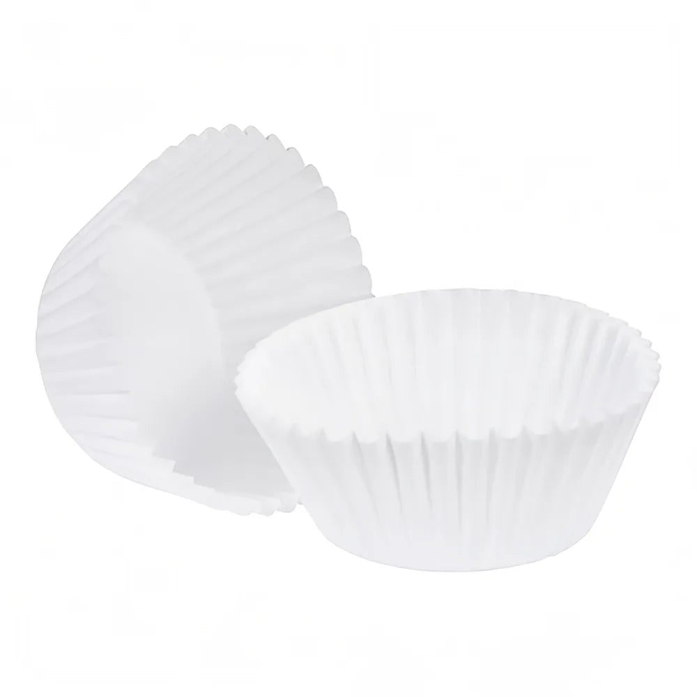 White Fluted Baking Cup 2 1/4" x 1-1/4" - 500/Pack