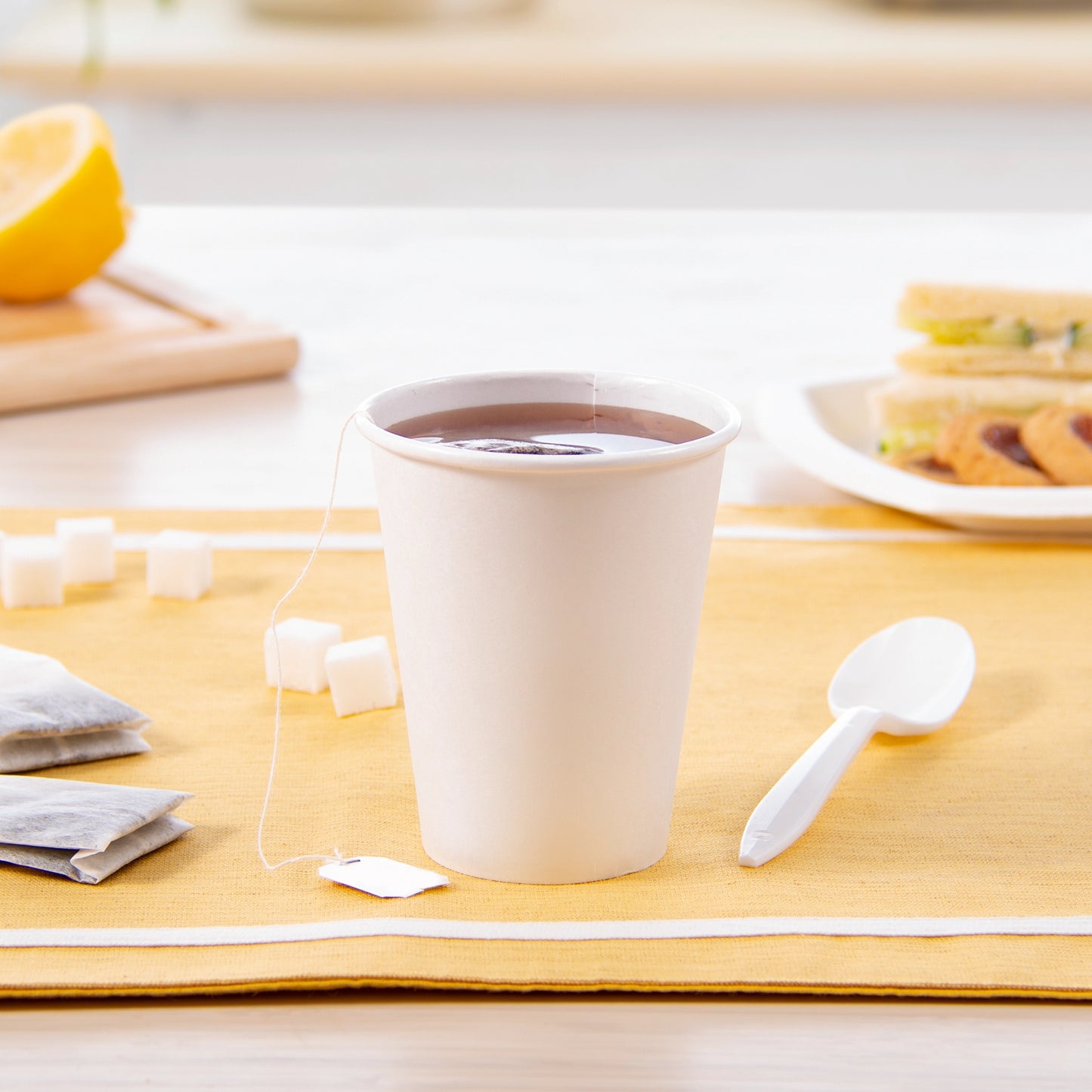 Solo Paper Hot Cup White 8 oz. 378W-2050 - 100/Pack