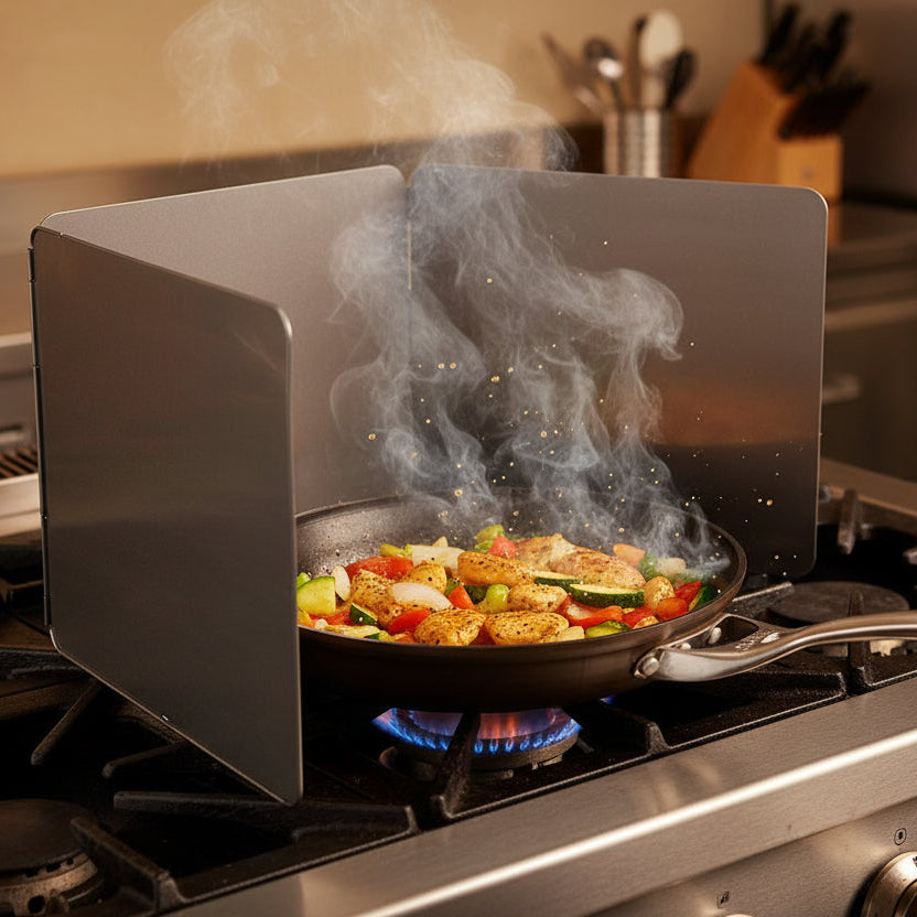 Harold Imports Splatter Guard 3 Sided Carbon Steel Non Stick 43848