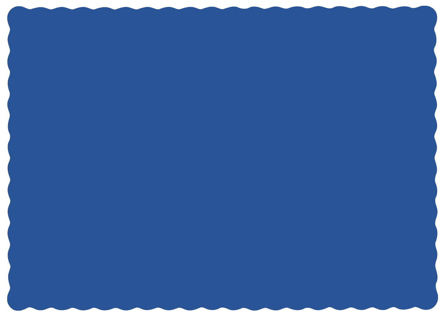 Placemat Paper Scalloped Edge Navy Blue 10" x 14" - 1000/Case