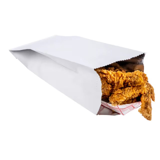 Foil Bag Quart Size Unprinted White 5-1/2" x 3-1/4" x 12" - 500/Case