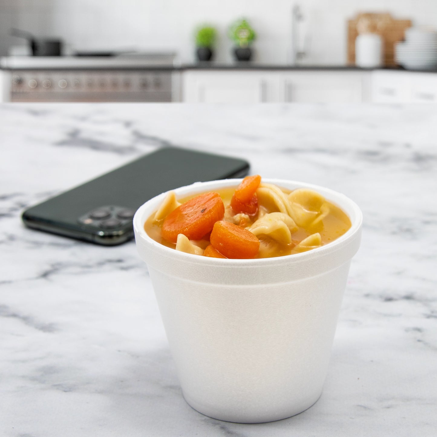 Dart White Foam Soup Cup 6 oz. 6SJ12 - 1000/Case