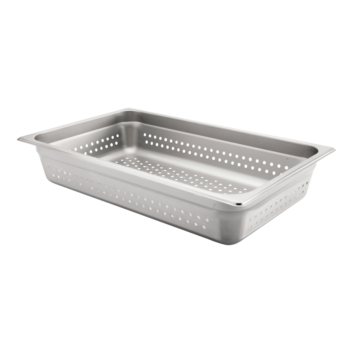 Browne 5781114 Stainless Steel Anti-Jam Perforated Full Size Steam Table Pan 4" Deep, 14.8 qt