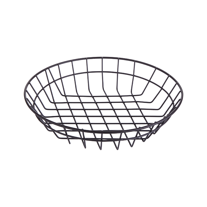 American Metalcraft WIB100 10" Round Wire Basket - Black