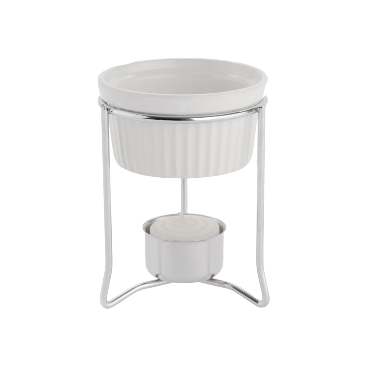 Browne 575767 Stainless Steel Butter Warmer Set 3.5" Dia., 4.2 oz, 4-Piece