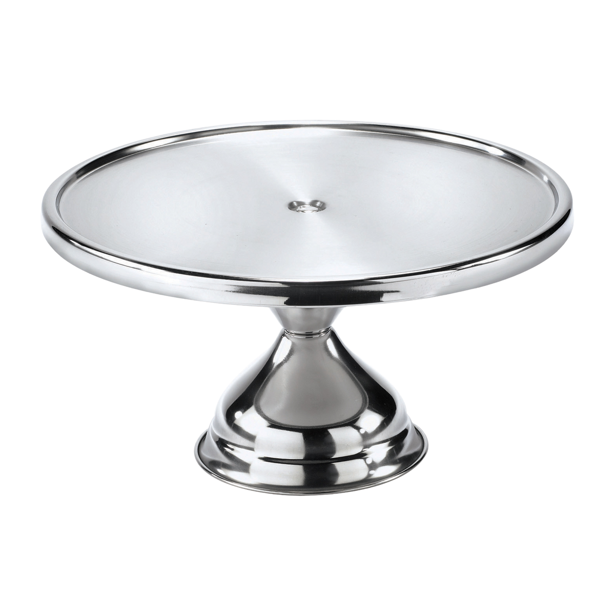 Browne 57125 Stainless Steel Round Cake Stand 7"H, 12"