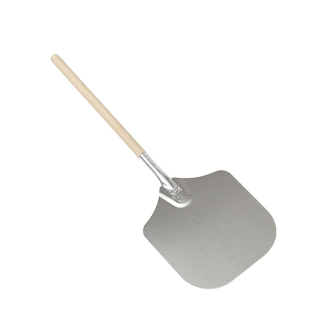 American Metalcraft 3512 12" x 14" Aluminum Pizza Peel with Wood Handle, 35.5"L