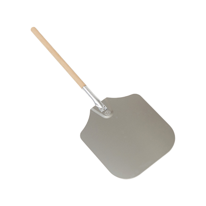 American Metalcraft 3714 14" x 16" Aluminum Pizza Peel with Wood Handle, 37"L