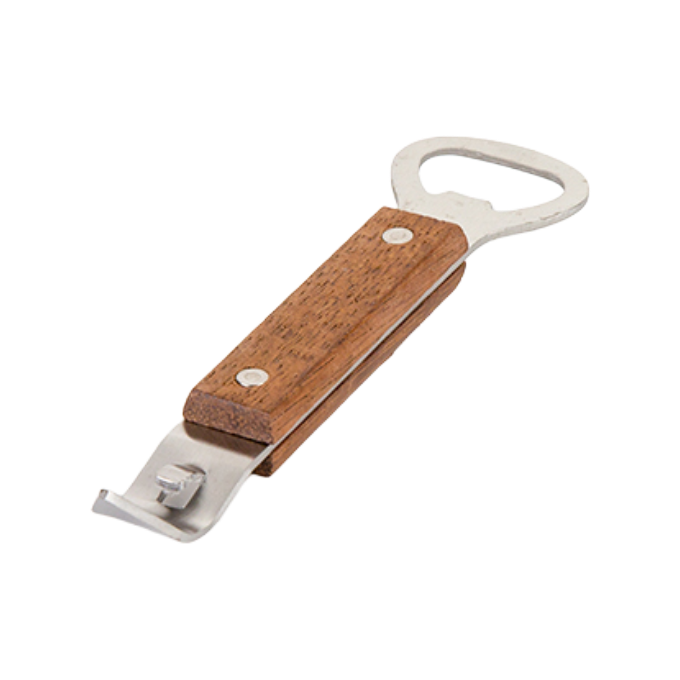 American Metalcraft BBC39 4-1/2" Deluxe Bottle & Can Opener with Hardwood Handle