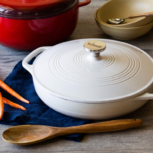 Lodge Casserole Dish Oyster White 3.6 qt.