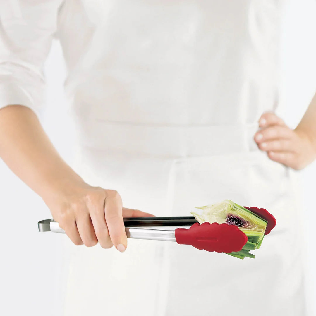 Browne Cuisipro Locking Utility Tongs Red 9.5" 74708605