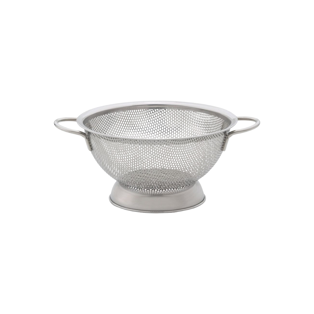 HIC Kitchen Stainless Steel Footed Perforated Colander, 1 qt
