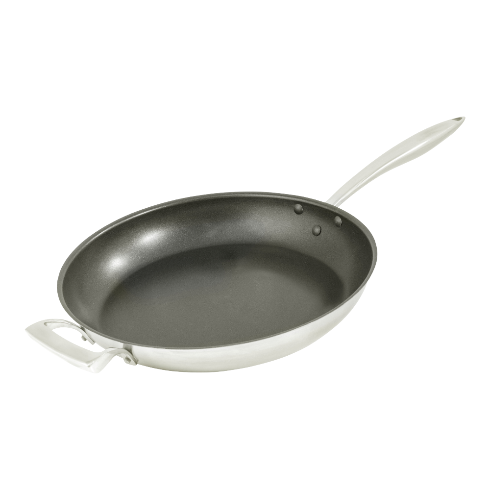 Browne 5724062 Thermalloy Deluxe Non-Stick Stainless Steel Fry Pan, 12.5"