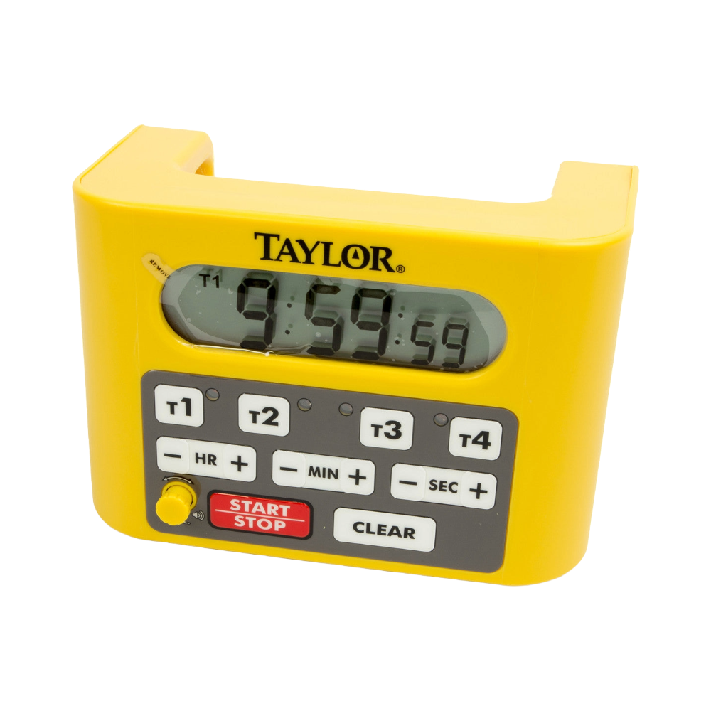 Taylor 5839N 4-Event Commercial Digital Kitchen Timer with 100 dB Alarm, IP65
