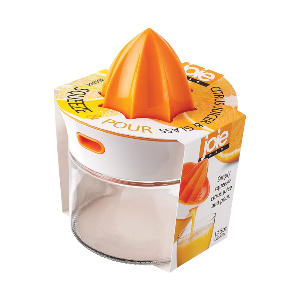 Joie Glass Citrus Juicer with Pour Spout, 13.5 oz