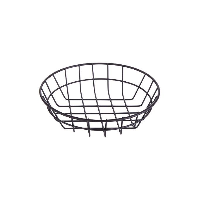 American Metalcraft WIB80 8" Round Wire Basket - Black