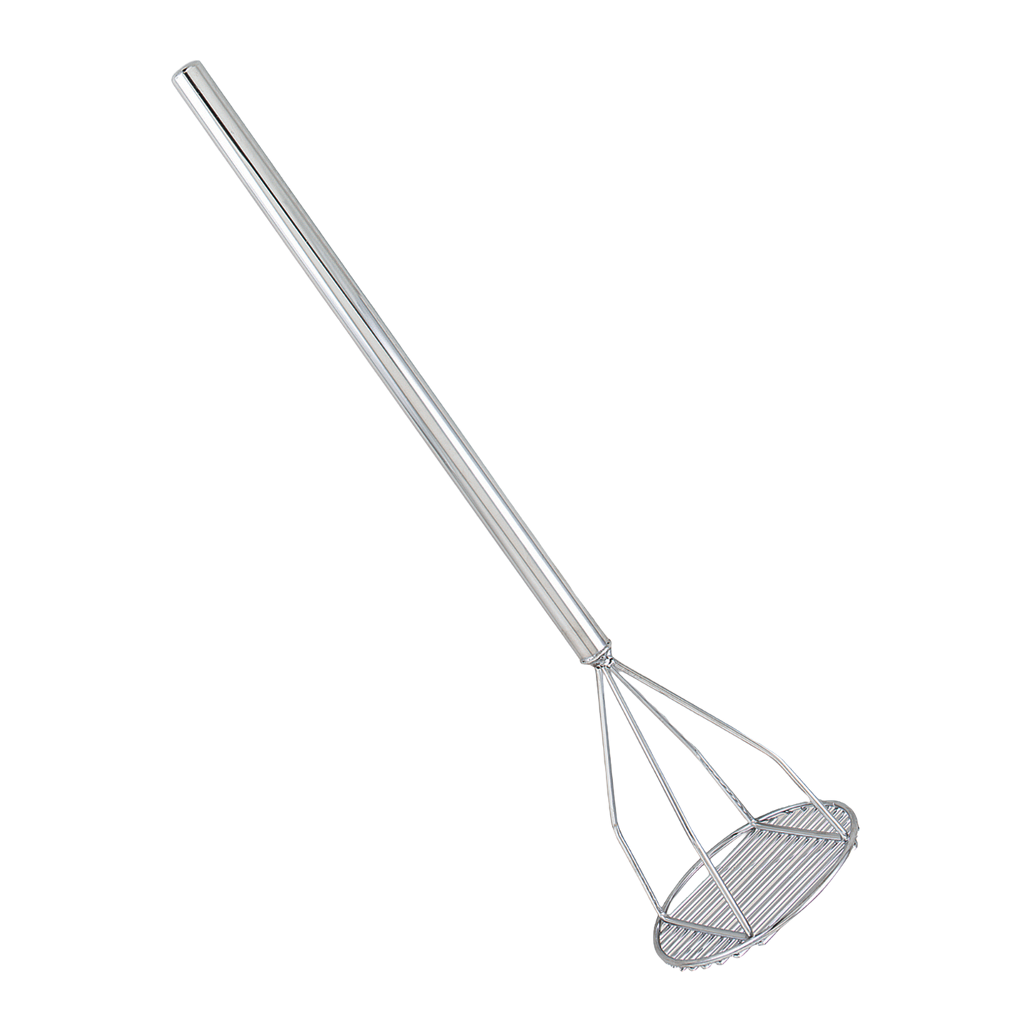 Browne 1726 Stainless Steel Round Potato Masher, 5" x 25"