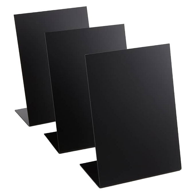American Metalcraft TBABLA5 Tabletop Chalkboard, 5.88" x 8.25", 3/Pack