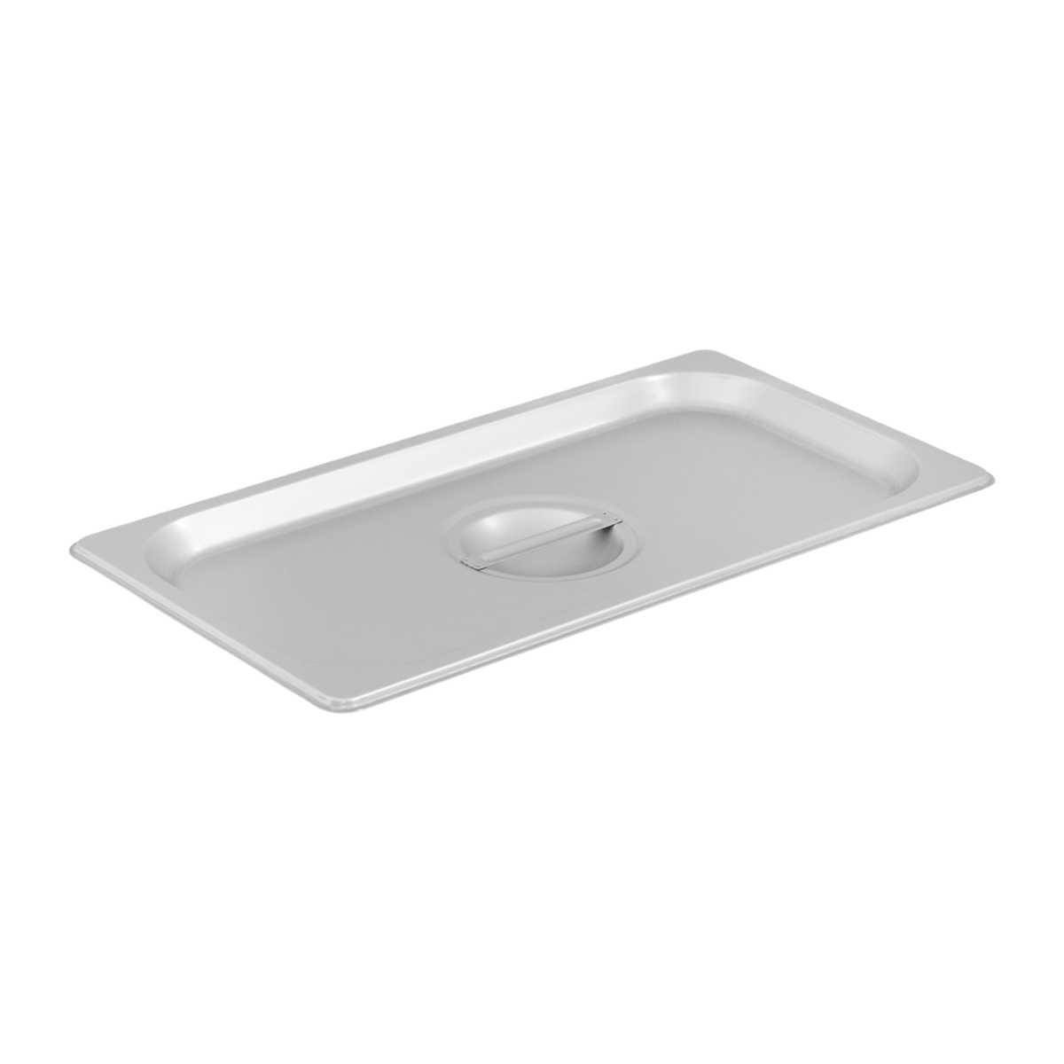 Browne 575548 Stainless Steel Solid Steam Table Pan Cover with Handle, 1/3 Size