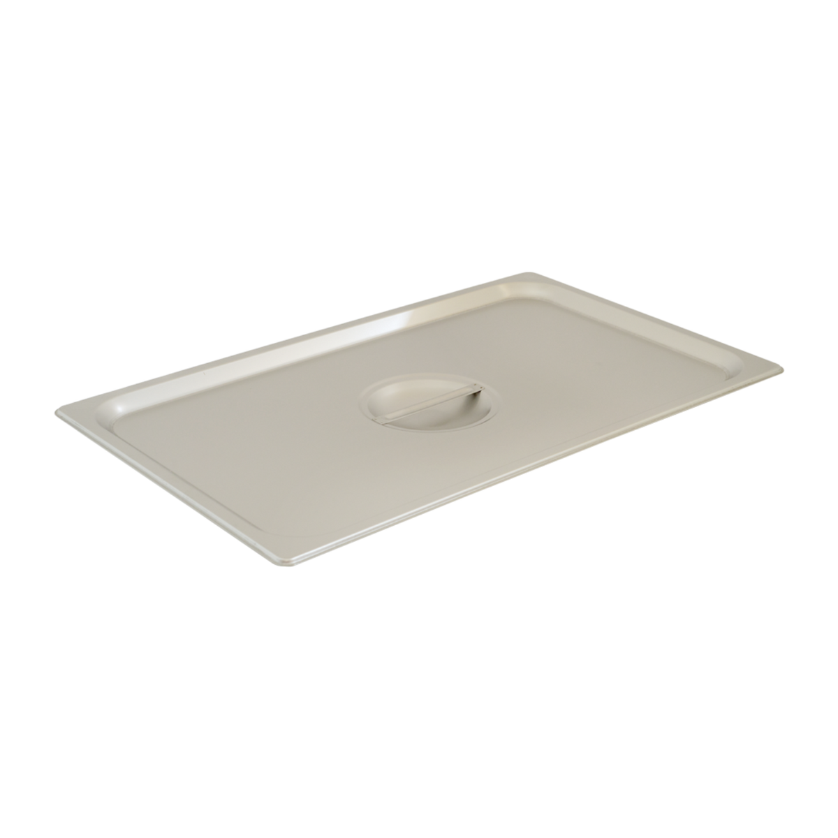 Browne 575528 Stainless Steel Flat Handled Steam Table Pan Cover, Full Size