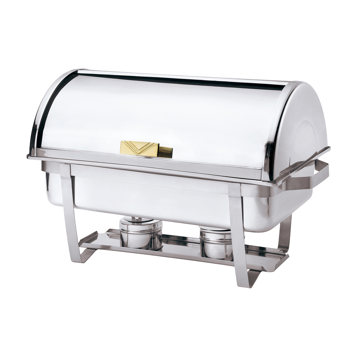 Browne 575135 Stainless Steel Full Size Roll Top Chafer, 9 qt