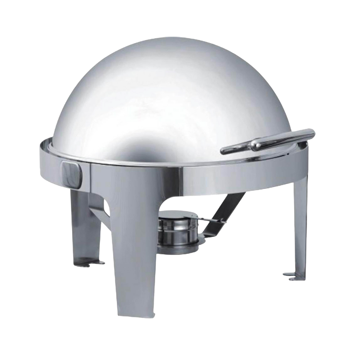 Browne 575138 Rondo Stainless Steel Round Roll Top Chafer, 7 qt