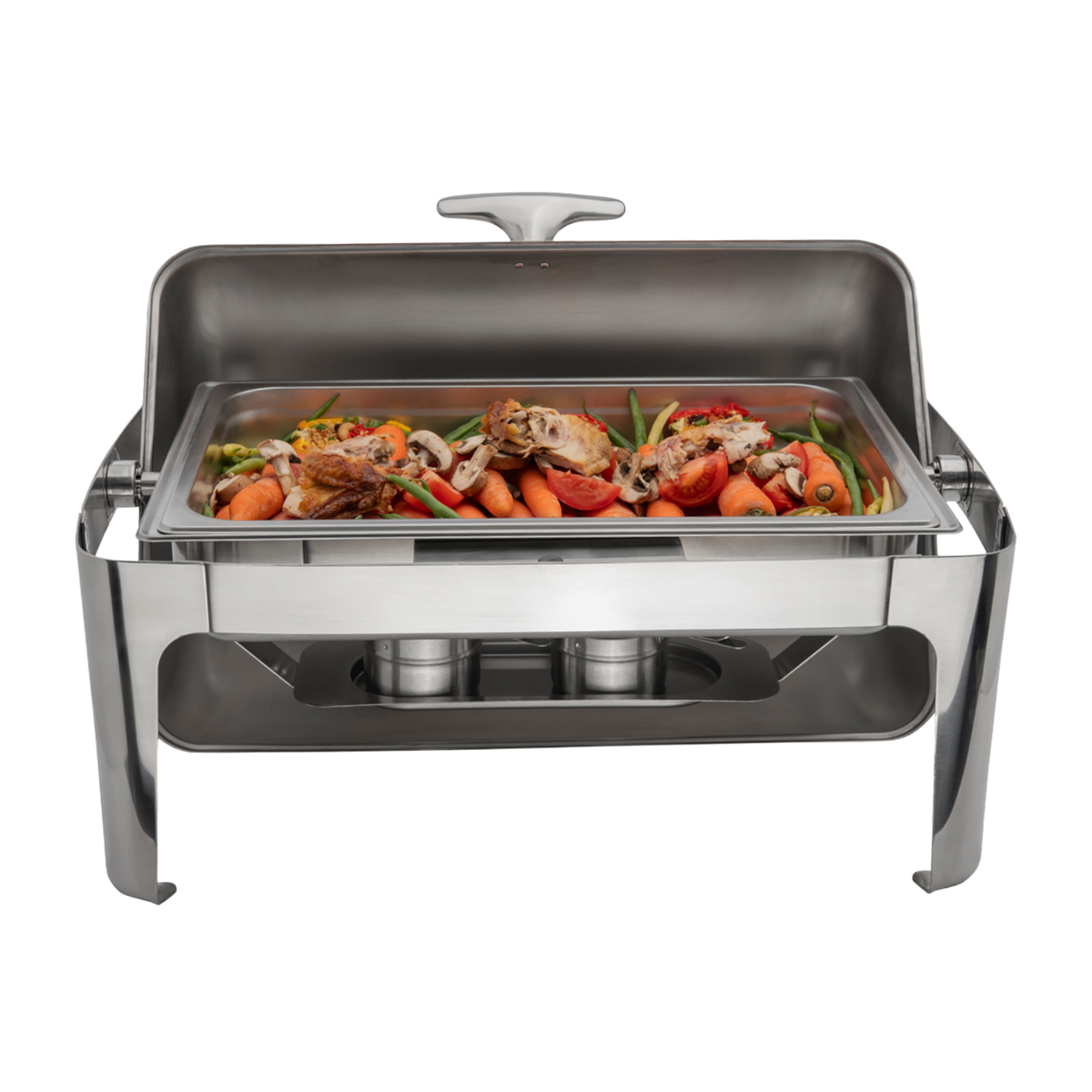 Browne 575137 Cadence Stainless Steel Roll Top Chafer, 9 qt