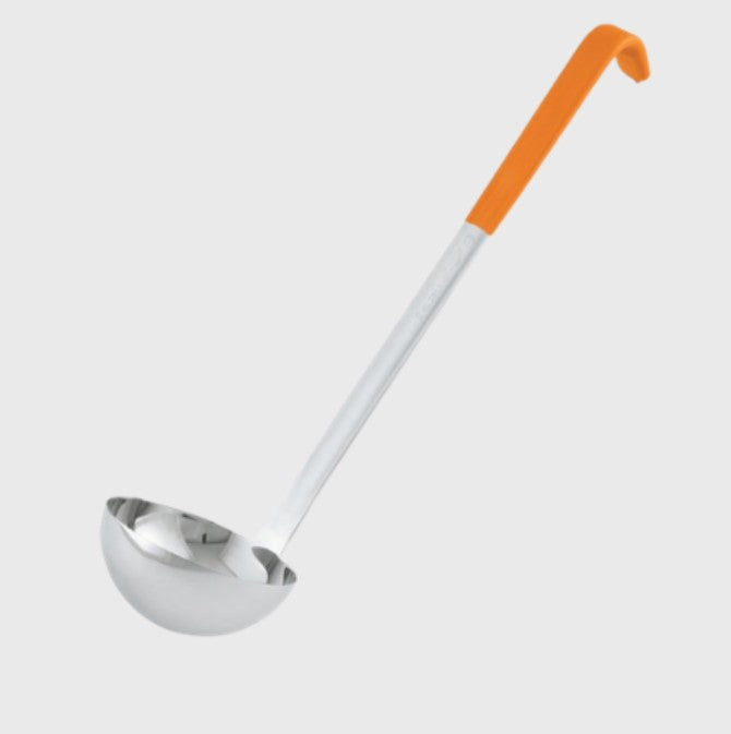 Vollrath Stainless Steel Heavy Duty Ladle With Orange Kool-Touch Handle 8 oz. 4980865